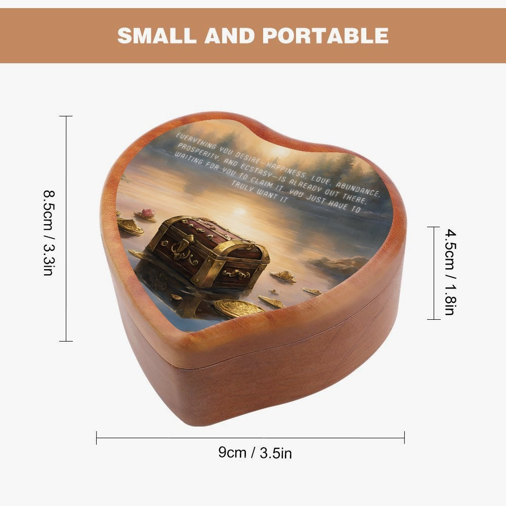 Abundance Heart Shaped Wooden Music Box
