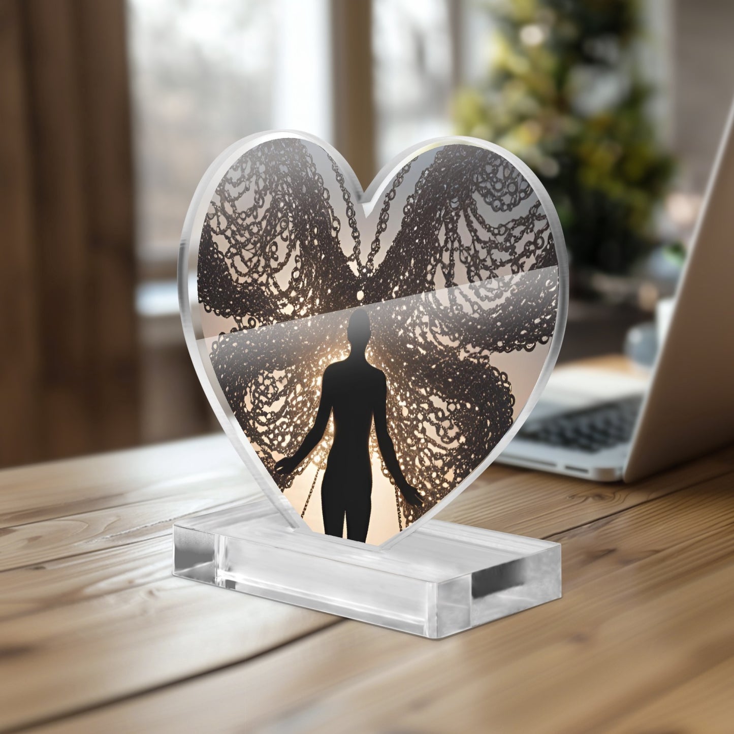 Forgive Acrylic Plaque with Stand - Heart