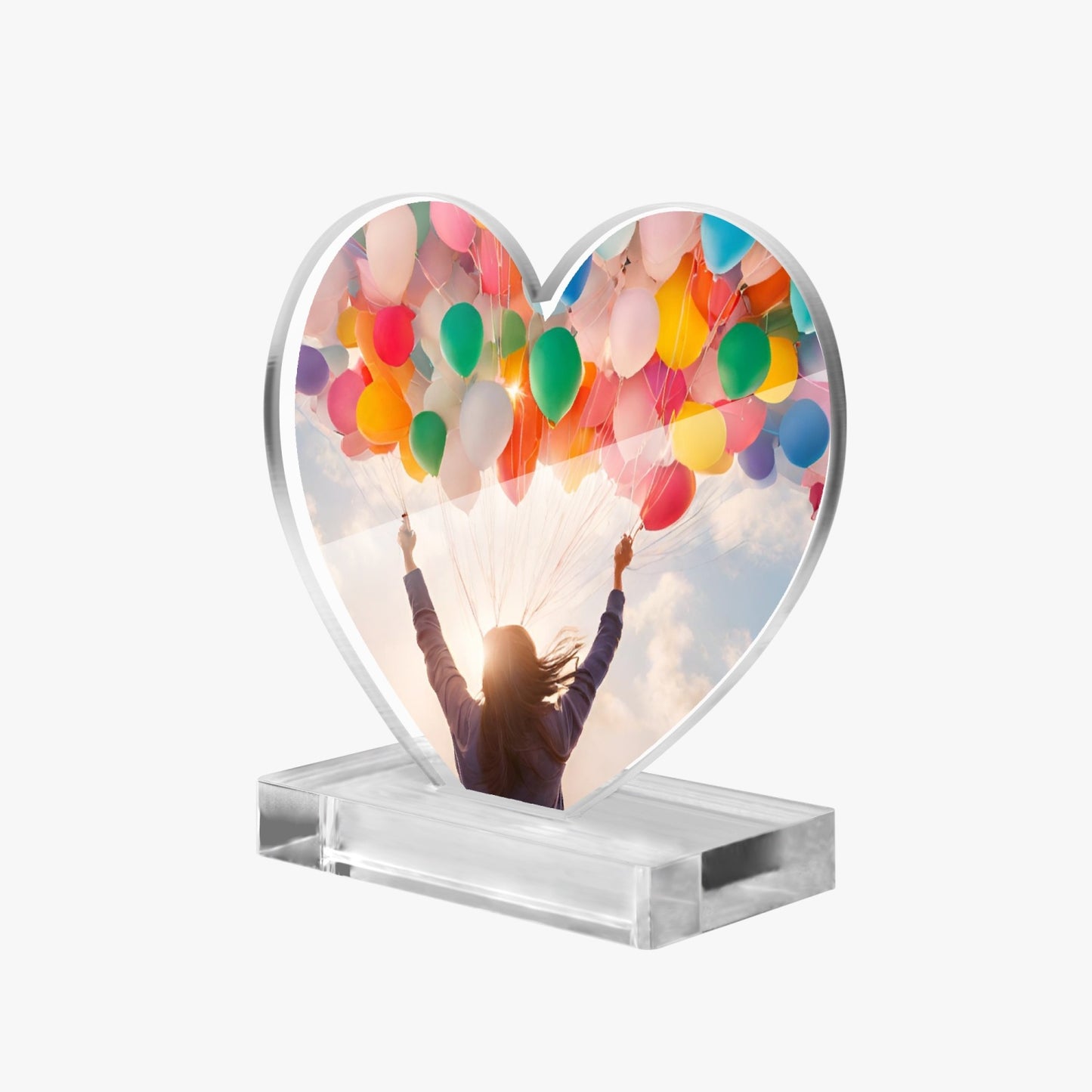 Shared Happiness Acrylic Plaque with Stand - Heart