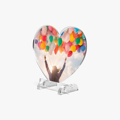 Shared Happiness Acrylic Plaque with Stand - Heart