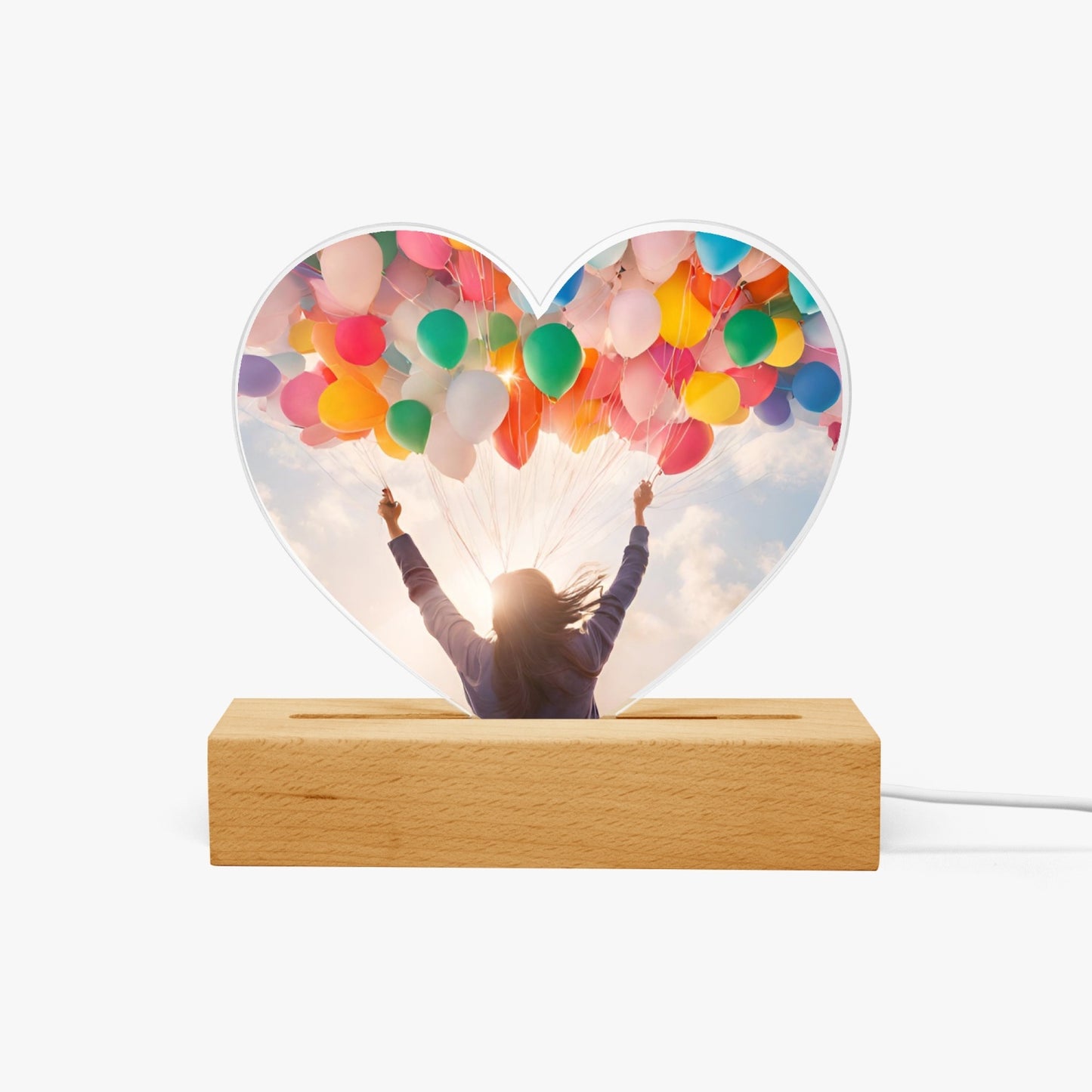 Shared Happiness Acrylic Plaque with Stand - Heart