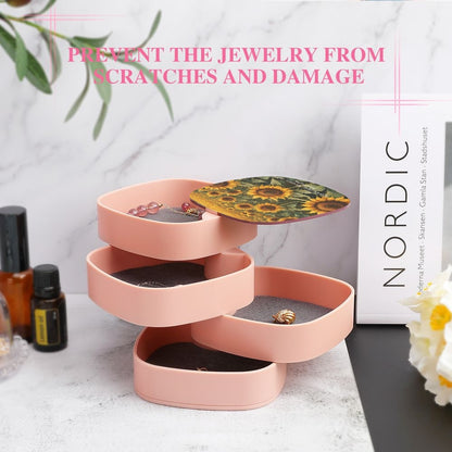 Flower 4-Layer Rotating Jewellery Organiser