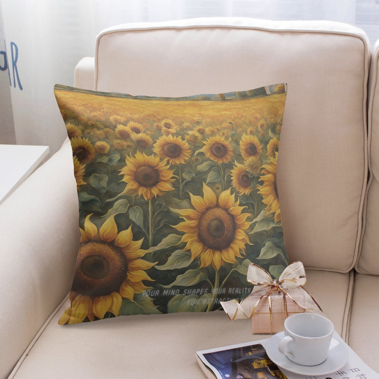 Flower Square Pillow Cover