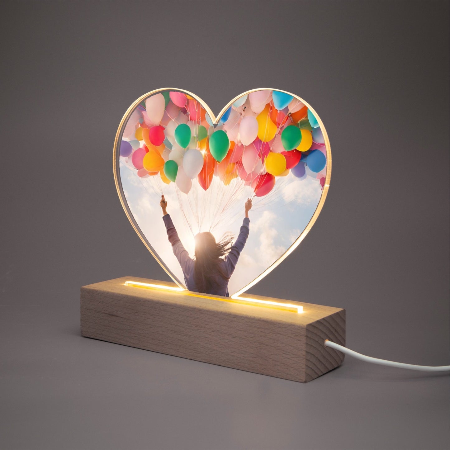 Shared Happiness Acrylic Plaque with Stand - Heart