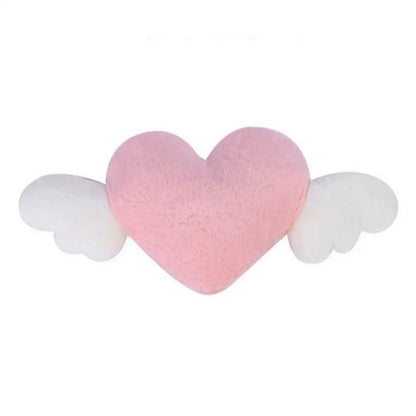 Pink Wing Embrace: Heart Support Cushion