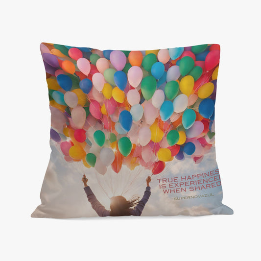 Shared Happiness 18'' Square Pillow Cover