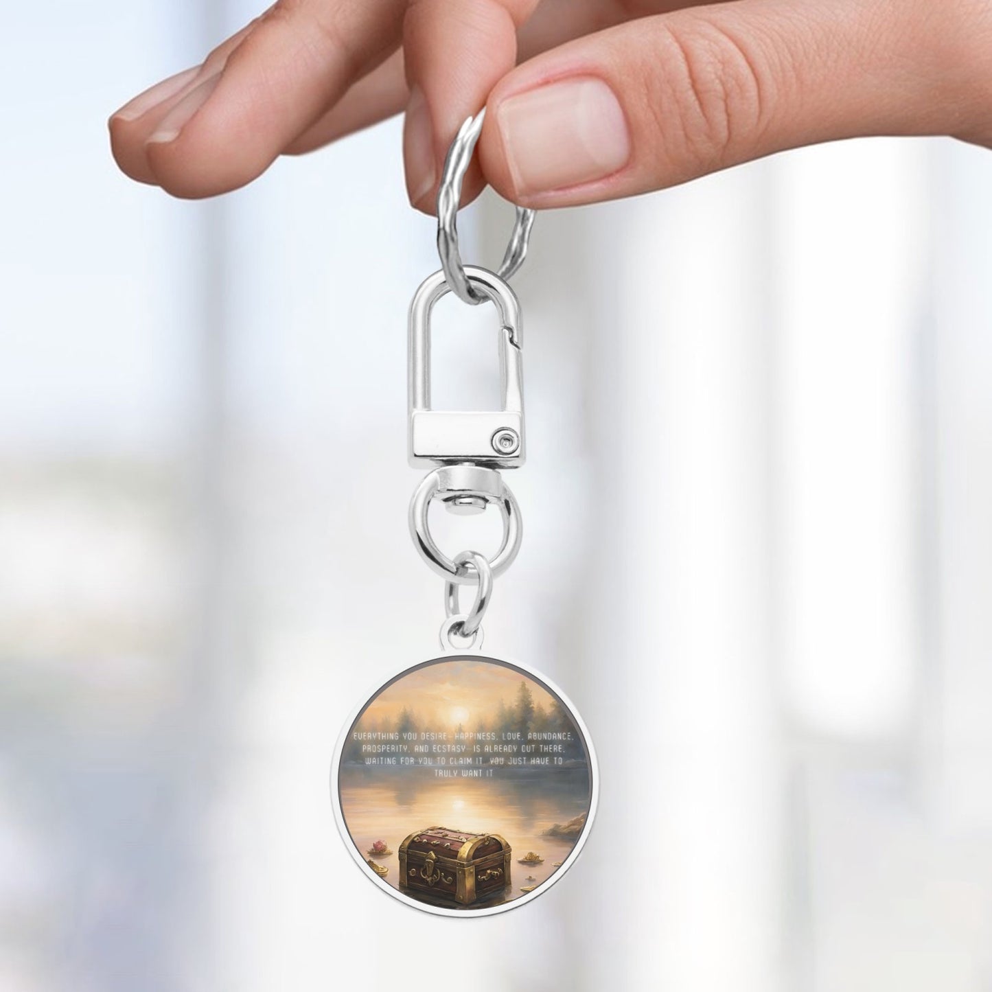 Abundance Metal Keychain