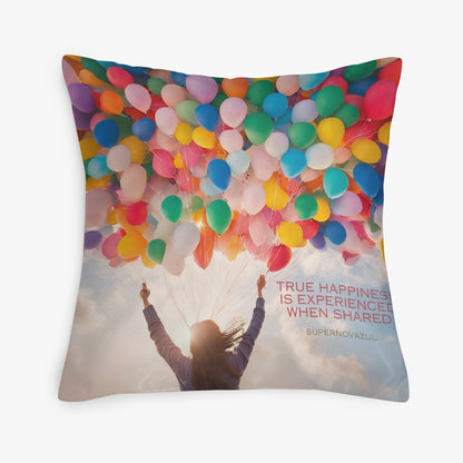 Shared Happiness 18'' Square Pillow Cover