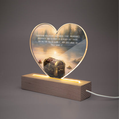 Abundance Acrylic Plaque with Stand - Heart